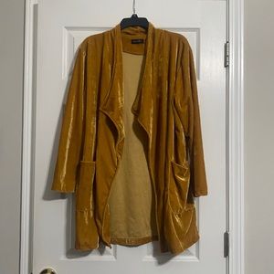 Ladies gold plush versatile cardigan